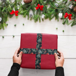 Winter Botanicals Coquette Strik | Kerstmis Grosgrain Lint