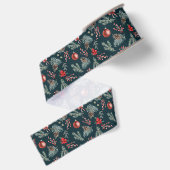 Winter Botanicals Coquette Strik | Kerstmis Grosgrain Lint (Achterkant)