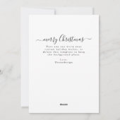 Winter Botanicals Elegant Christmas 2 Foto Feestdagenkaart (Achterkant)