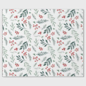Winter Botanicals Elegant Holiday Cadeaupapier (Vlak)