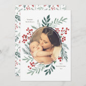 Winter Botanicals Elegant Holiday Foto (Voorkant / Achterkant)