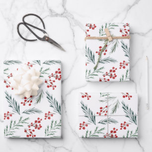 Winter Botanicals Elegant Holiday Inpakpapier Vel