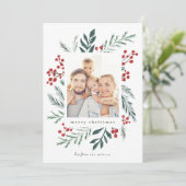 Winter Botanicals Elegant Holiday Kerstfoto (Staand voorkant)