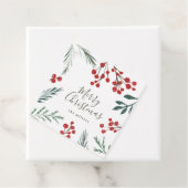 Winter Botanicals Elegant Holiday Kerstmis Bedankjes Labels (In situ)
