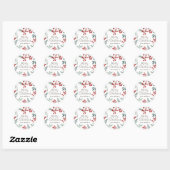 Winter Botanicals Elegant Holiday Kerstmis Ronde Sticker (Vel)