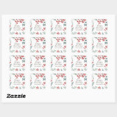 Winter Botanicals Elegant Holiday Kerstmis Vierkante Sticker (Vel)