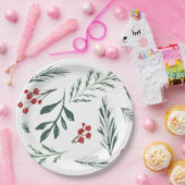 Winter Botanicals Elegant Holiday Papieren Bordje (Feest)