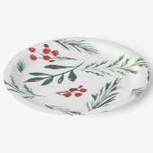 Winter Botanicals Elegant Holiday Papieren Bordje (Gekanteld)