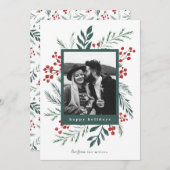 Winter Botanicals Elegant kerstfoto (Voorkant / Achterkant)