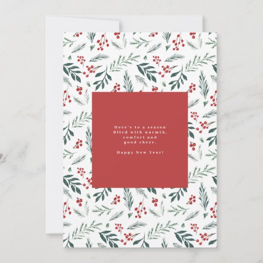 Winter Botanicals Elegant kerstfoto (Achterkant)