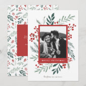 Winter Botanicals Elegant kerstfoto (Voorkant / Achterkant)