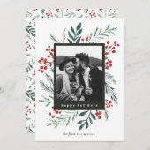 Winter Botanicals Elegant kerstfoto (Voorkant / Achterkant)