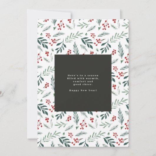 Winter Botanicals Elegant kerstfoto (Achterkant)