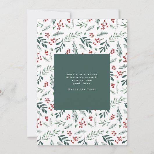 Winter Botanicals Elegant kerstfoto (Achterkant)