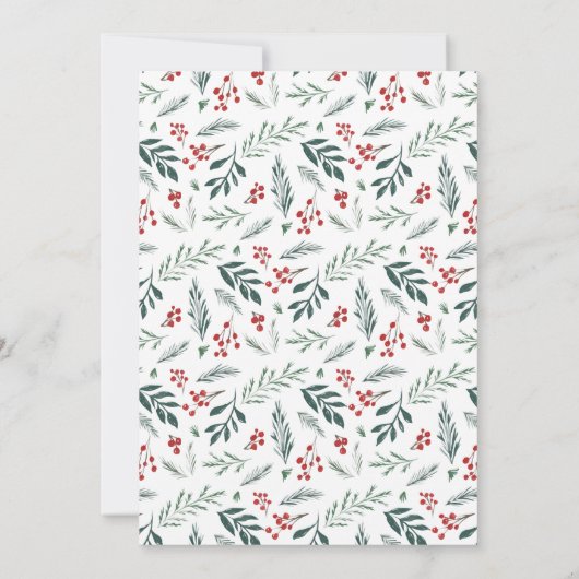 Winter Botanicals Elegant kerstfoto (Achterkant)