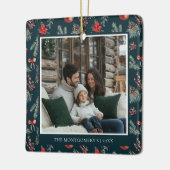 Winter Botanicals | Elegant Photo Christmas Keramisch Ornament (Links)