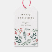 Winter Botanicals Elegante kerstvakantie naar Cadeaulabel (Voorkant)