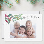 Winter Botanicals Foto Kerstmis Feestdagenkaart