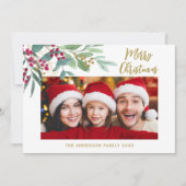 Winter Botanicals Foto Kerstmis Feestdagenkaart (Voorkant)