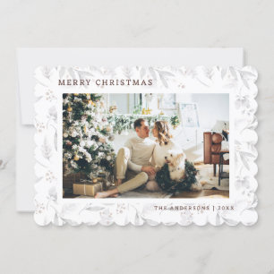 Winter Botanicals Foto Vrolijk Kerstfeest Kaart