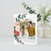 Winter Botanicals | Holiday Photo Briefkaart (Staand voorkant)