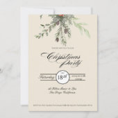 Winter Botanicals Kerstfeest Foliage Feestje Kaart (Voorkant)