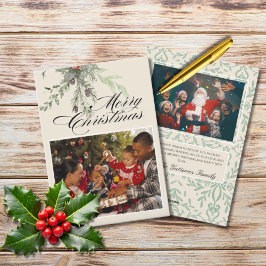 Winter Botanicals Kerstfeest Prettig Kerstfeest Feestdagenkaart