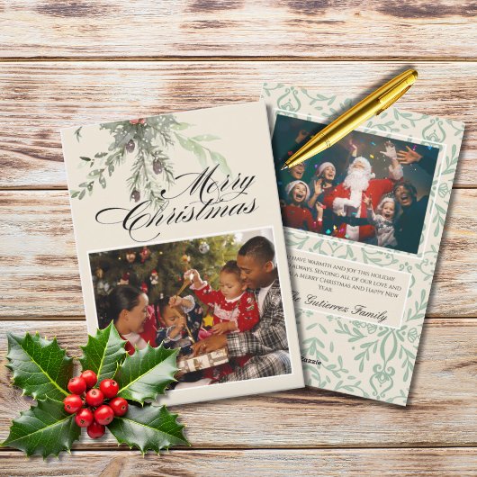 Winter Botanicals Kerstfeest Prettig Kerstfeest Feestdagenkaart