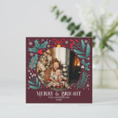 Winter Botanicals Ornament Kerstkaart (Staand voorkant)