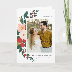 Winter Botanicals Vouwbare Kerstkaart Feestdagen Kaart