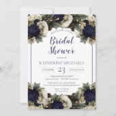 Winter Botanisch Blauw | Winterwit Vrijgezellenfee Kaart (Voorkant)