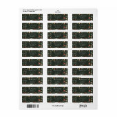 Winter Botanisch Festief Retouradres Kerstmis Etiket (Full Sheet)