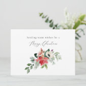 Winter Botanisch groen Vrolijk kerstfeest Feestdagenkaart (Staand voorkant)