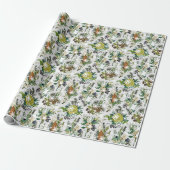 winter botanisch met sneeuw inpakpapier (Uitgerold)