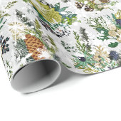 winter botanisch met sneeuw inpakpapier (Rol Hoek)