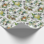 winter botanisch met sneeuwpakpapier cadeaupapier (Hoek)