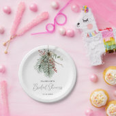 Winter Botanisch Papieren Bordje (Feest)