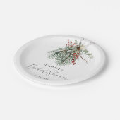 Winter Botanisch Papieren Bordje (Gekanteld)