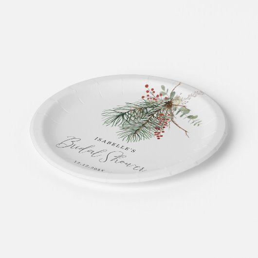 Winter Botanisch Papieren Bordje (Gekanteld)