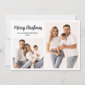 Winter Botanisch Script 2 Fotocollage Kerstmis Feestdagenkaart (Voorkant)