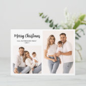 Winter Botanisch Script 2 Fotocollage Kerstmis Feestdagenkaart (Staand voorkant)