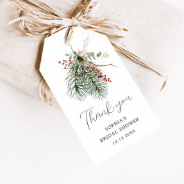 Winter Botanische Boeket  Cadeaulabel