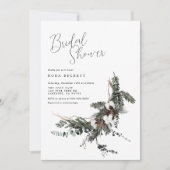 Winter Botanische Bridal Shower Kaart (Voorkant)