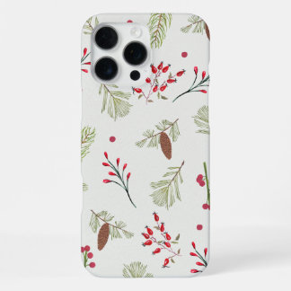Winter Botanische Dennen & Bes iPhone Hoesje iPhone 16 Pro Max Hoesje