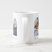 Winter Botanische Drie Foto en naam Kerstmis Grote Koffiekop (Achterkant)