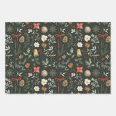 Winter Botanische Feestelijke Kerst Inpakpapier Vel (Voorkant 3)