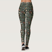Winter Botanische Feestelijke Kerst Leggings (Achterkant)