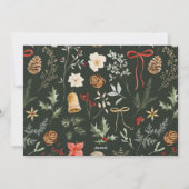 Winter Botanische Feestelijke Kerst Save The Date Feestdagenkaart (Achterkant)