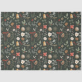 Winter Botanische Feestelijke Kerst Tissuepapier (Voorkant)