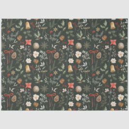 Winter Botanische Feestelijke Kerst Tissuepapier